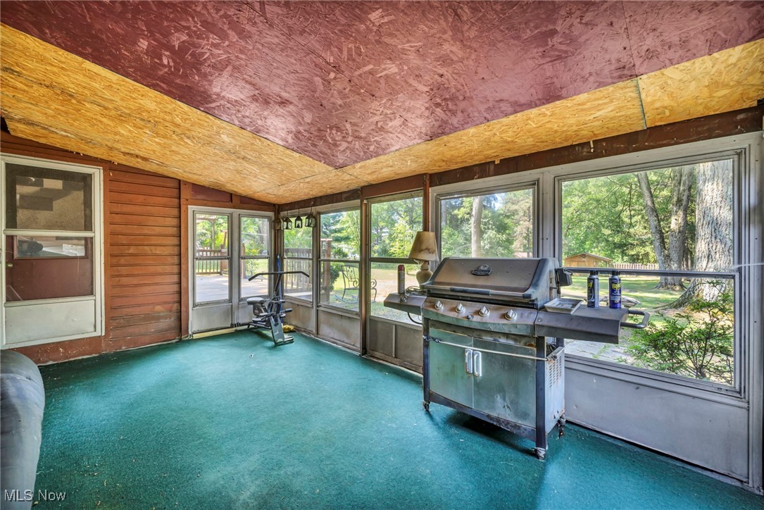 11858 Ridge Road North Royalton, OH 44133 - Photo 25 of 38 Sunroom / solarium with wooden walls and lofted ceiling