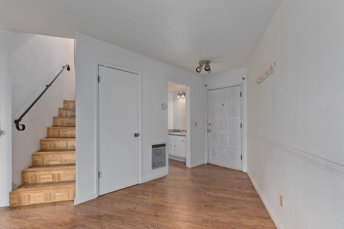 286 Old Mammoth Road, Unit 59 Mammoth Lakes, CA 93546 - Photo 2 of 31 a view of entryway with stairs and wooden floor