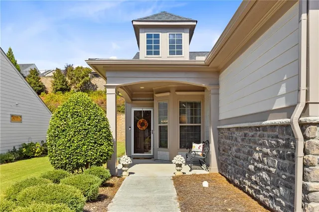 a front view of a house