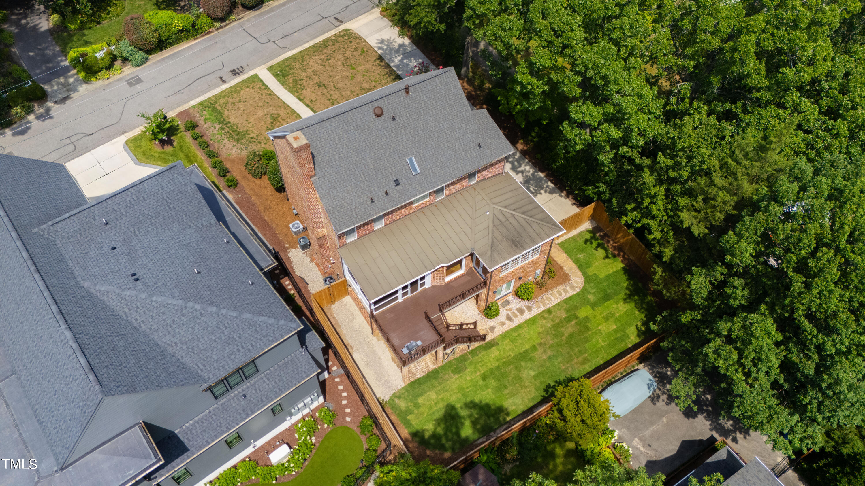 1804 Mcdonald Lane Raleigh, NC 27608 - Photo 59 of 62 an aerial view of a house with a yard