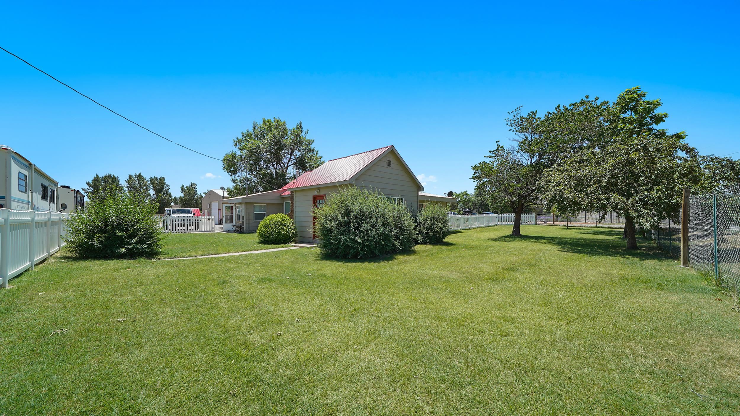 a view of backyard with a garden and plants