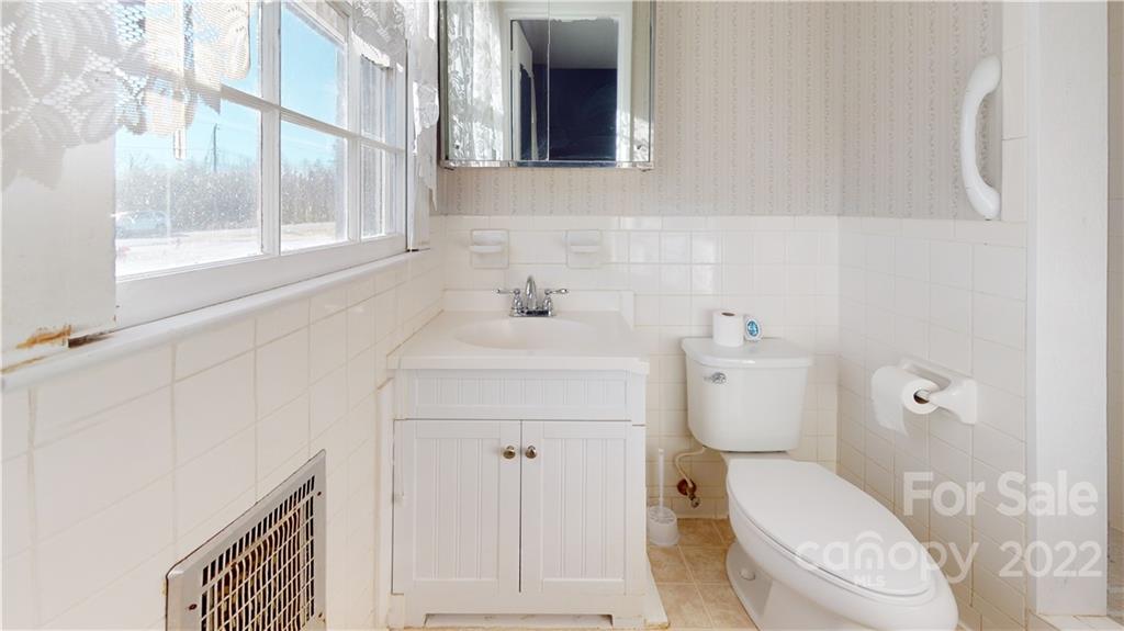 219 Ridge Road Marion, NC 28752 - Photo 25 of 28 a bathroom with a sink a toilet and a mirror