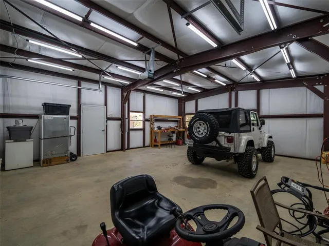 a room with gym equipment