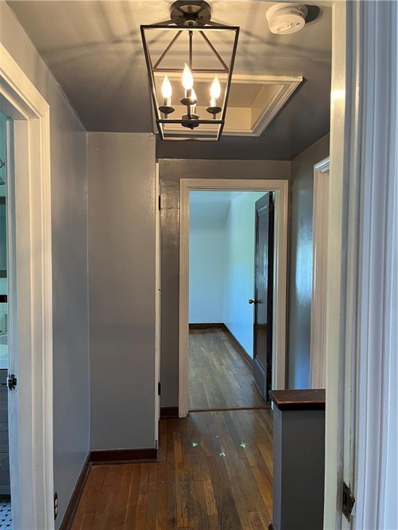300 Highland Road Pittsburgh, PA 15235 - Photo 27 of 40 a view of a hallway with wooden floor