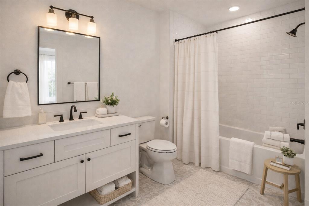 1630 Murphy Street Oviedo, FL 32765 - Photo 16 of 22 a bathroom with a double vanity sink mirror and toilet