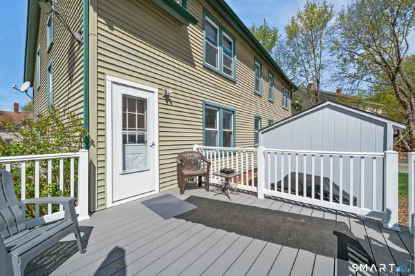 a view of a house with a deck