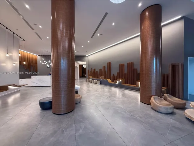 a bed room with a bed and a mirror