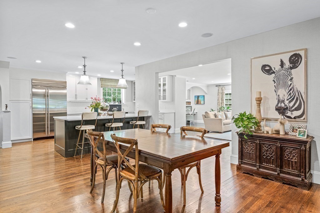 25 Emerson Road Wellesley, MA 02481 - Photo 14 of 42 a view of a dining room with furniture and wooden floor