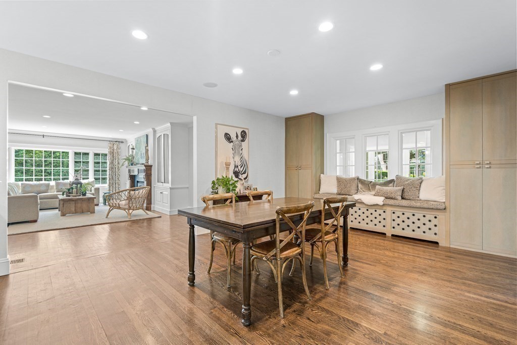 25 Emerson Road Wellesley, MA 02481 - Photo 15 of 42 a view of a dining room with furniture and wooden floor