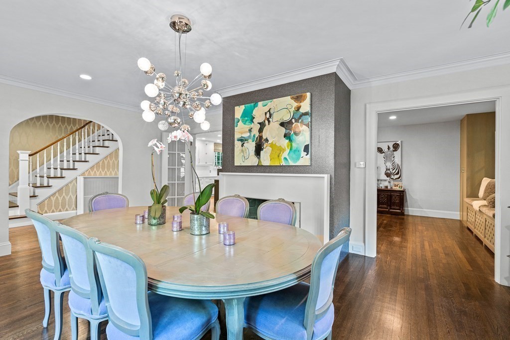 25 Emerson Road Wellesley, MA 02481 - Photo 4 of 42 a view of a dining room with furniture and wooden floor