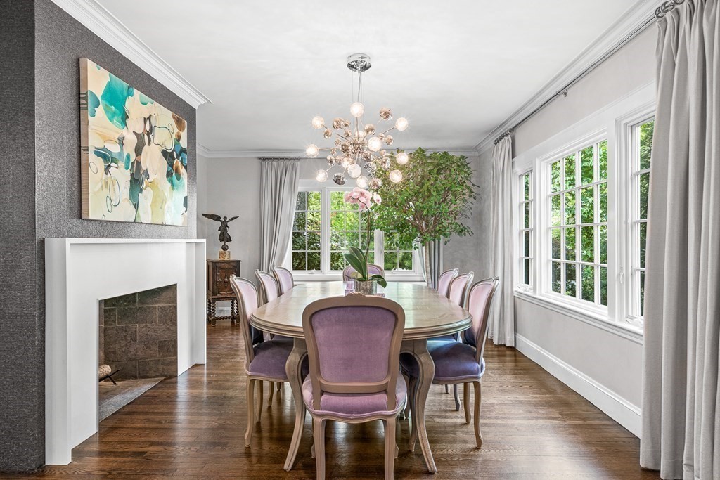 25 Emerson Road Wellesley, MA 02481 - Photo 5 of 42 a view of a dining room with furniture window and wooden floor
