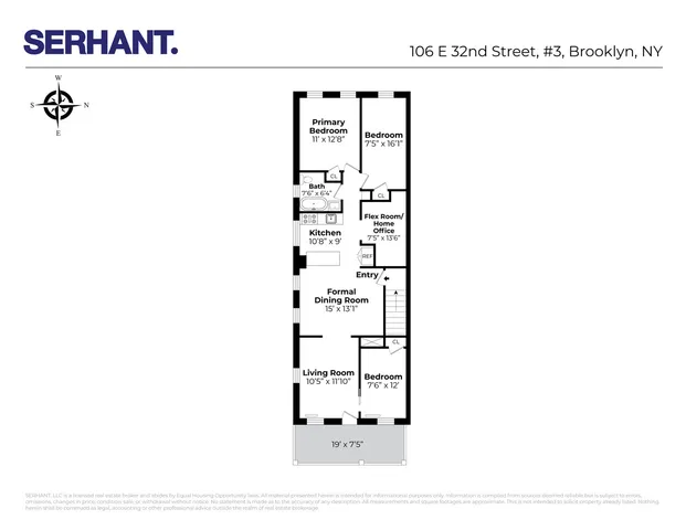 $3,750 | 106 East 32nd Street, Unit 3 | Flatbush