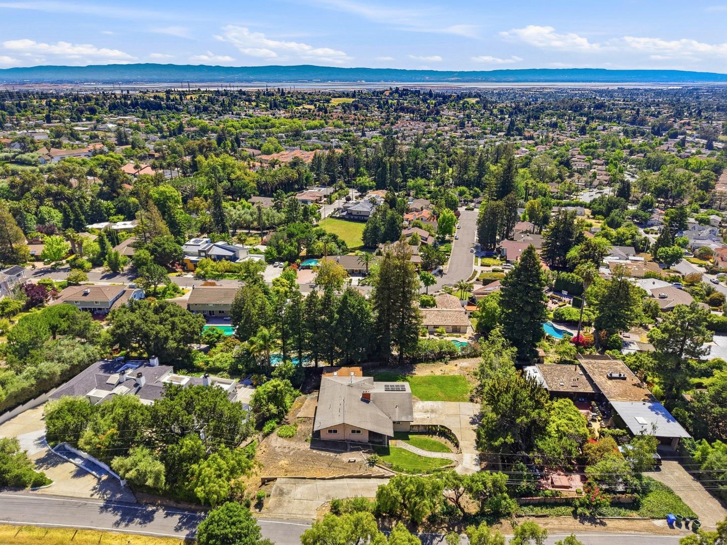 208 Mill Creek Road Fremont, CA 94539 - Photo 50 of 59 an aerial view of residential house with outdoor space and trees all around