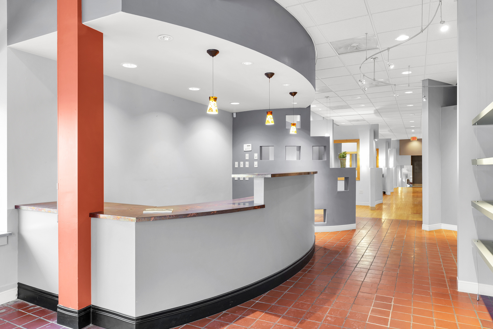 41 East University Avenue Champaign, IL 61820 - Photo 5 of 83 a view of large kitchen with stainless steel appliances wooden floor and large windows