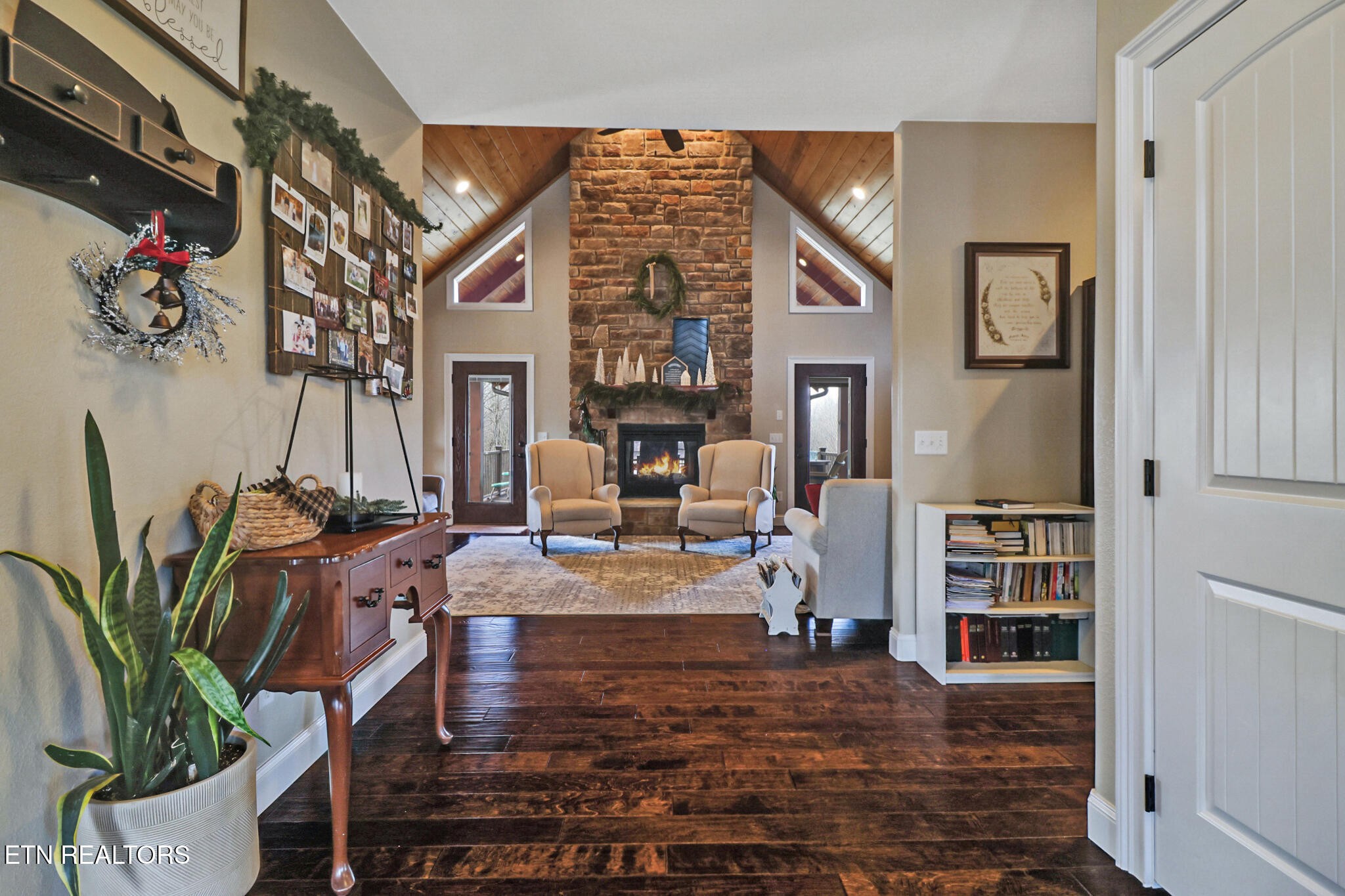 370 Randolph Road Crossville, TN 38571 - Photo 12 of 60 a living room with furniture fireplace and flat screen tv