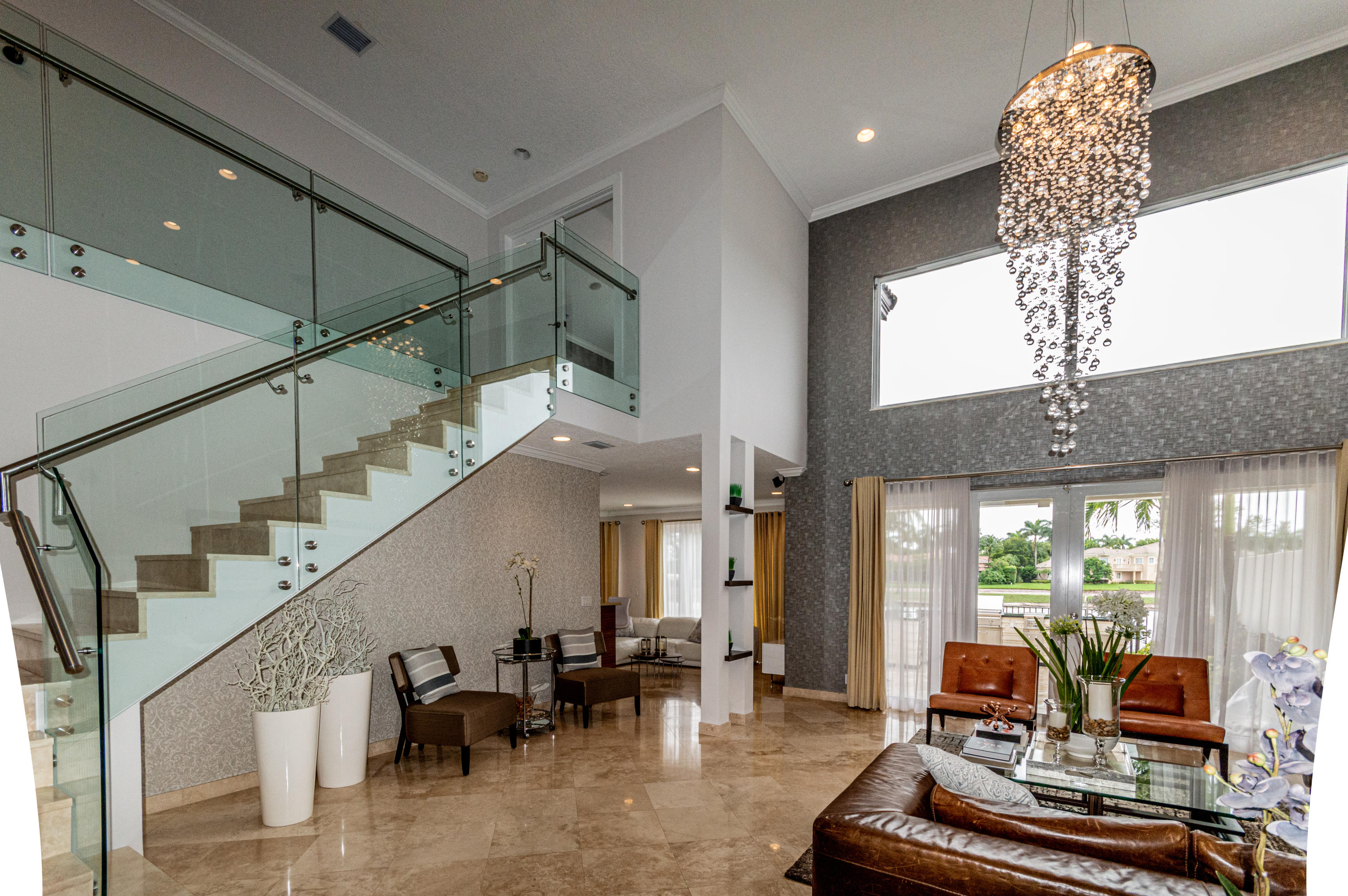 3415 Northwest 51st Place Boca Raton, FL 33496 - Photo 8 of 38 Stairs/Living