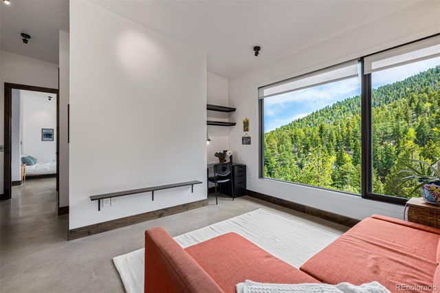 a view of outdoor living room and a window