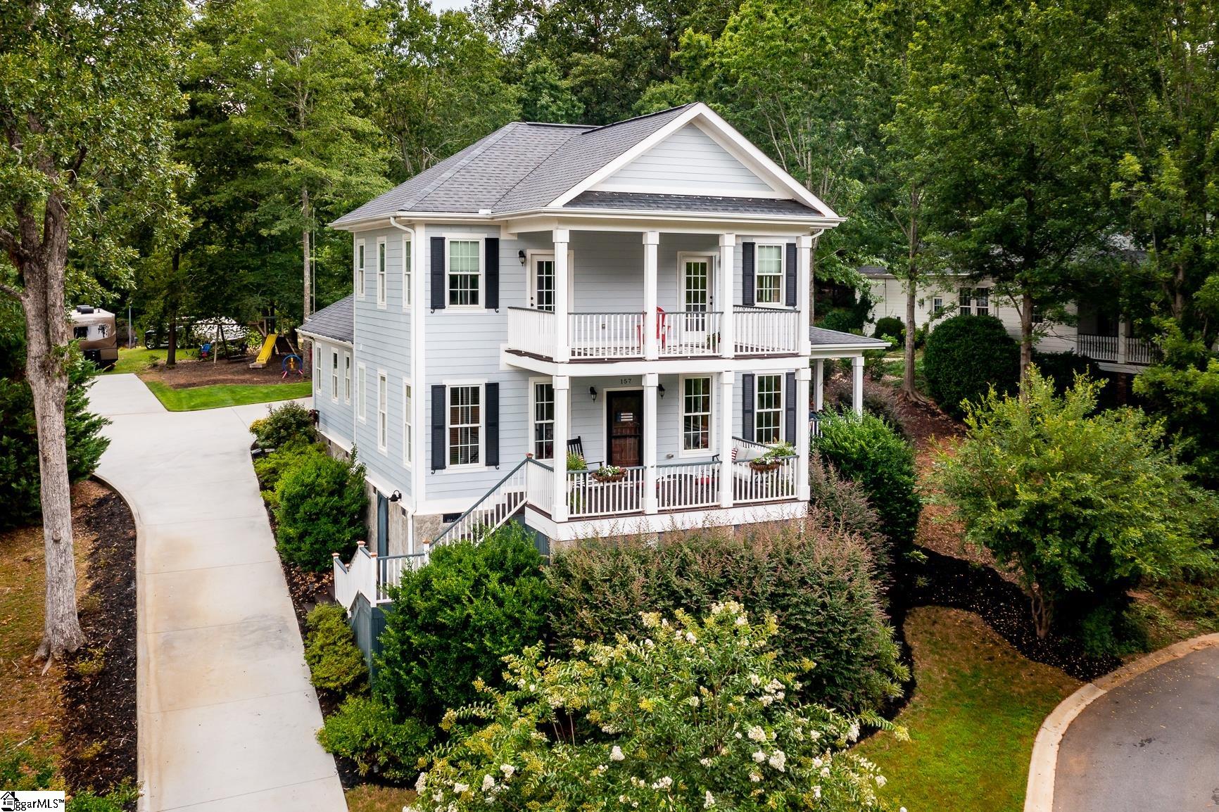 157 Old Compton Street Pendleton, SC 29670 - Photo 2 of 35 Front porch, second floor deck, deck off of the kitchen, and composite decking off of the dining room