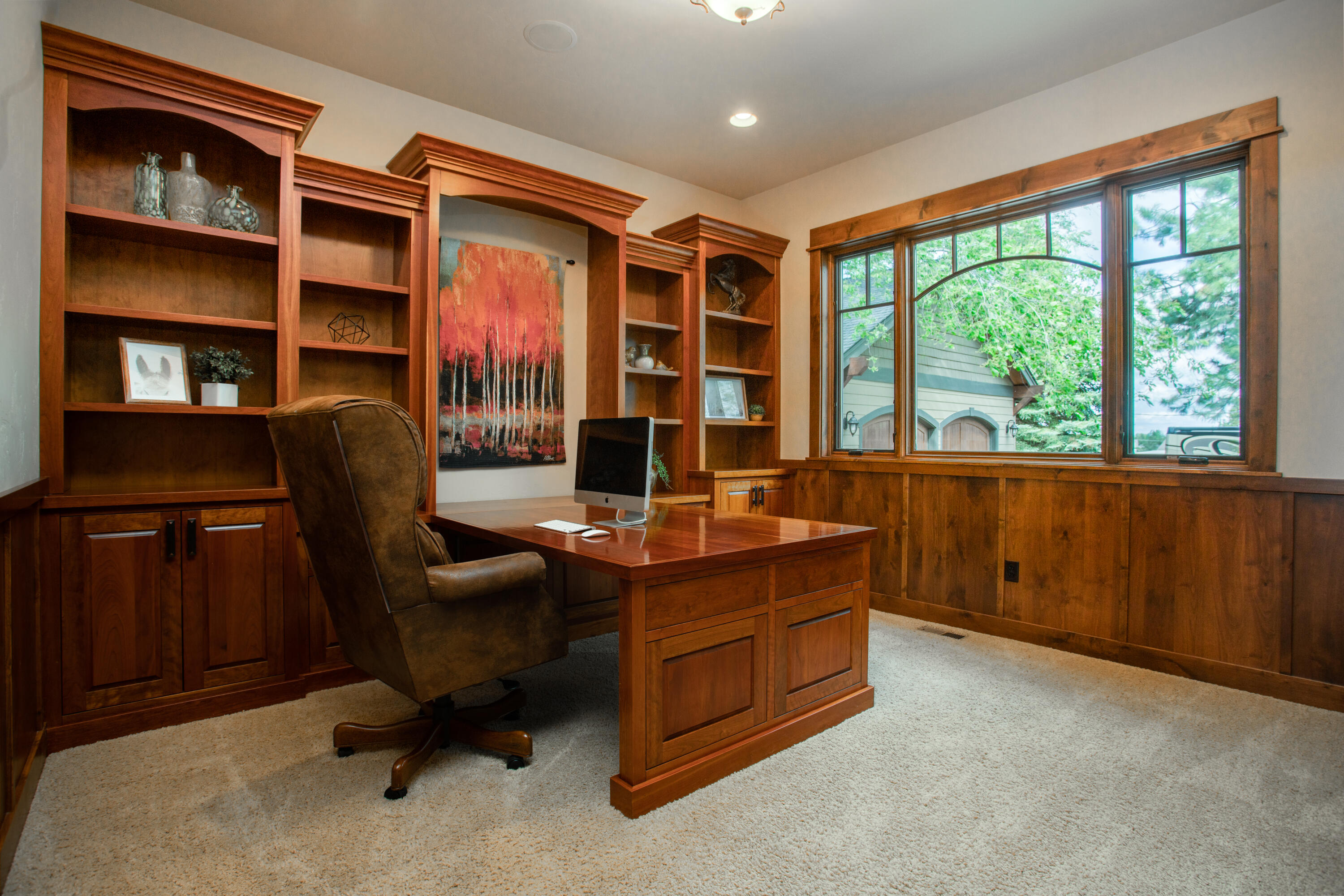 61405 Ward Road Bend, OR 97702 - Photo 17 of 37 a view of workspace with wooden floor and windows