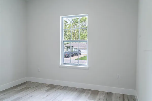 an empty room with a window