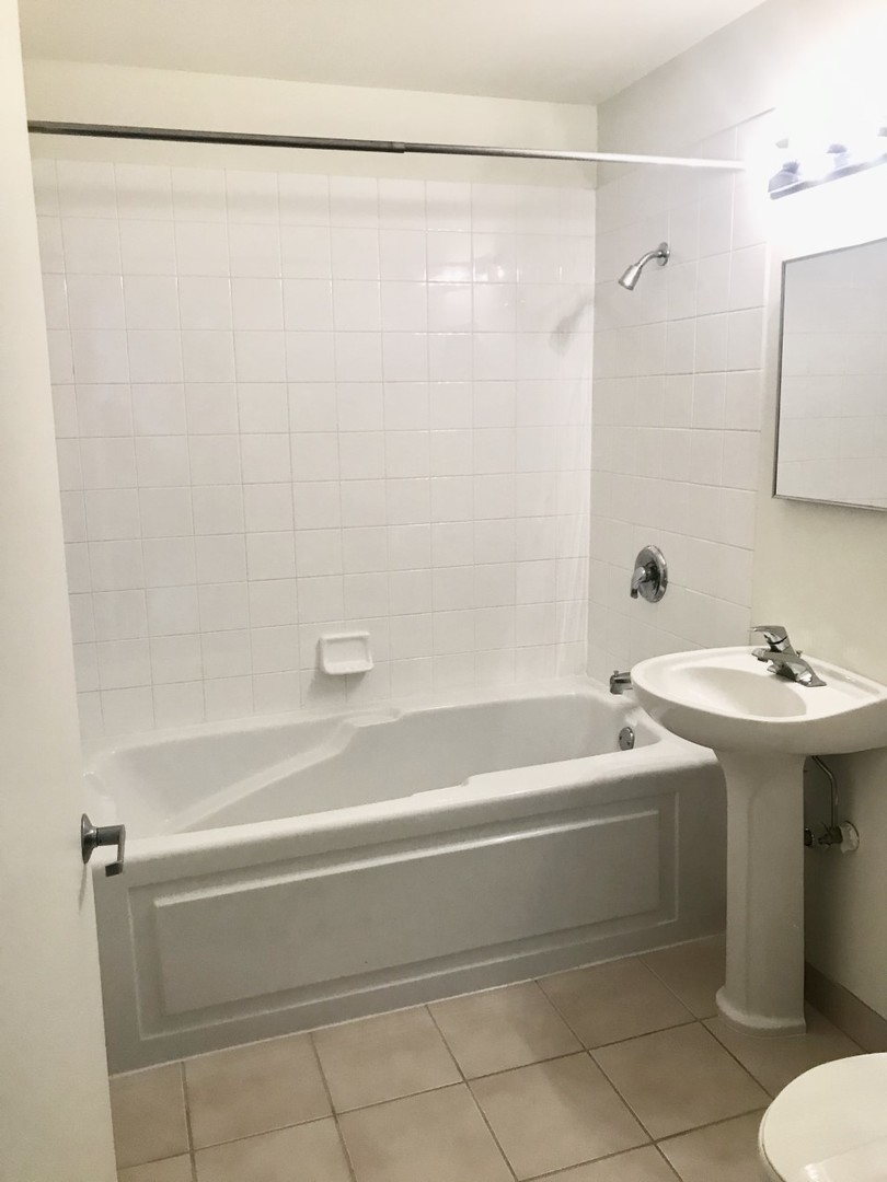 21 West Chestnut Street, Unit 1708 Chicago, IL 60610 - Photo 2 of 6 a bathroom with a sink and a bathtub