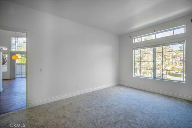 an empty room with window