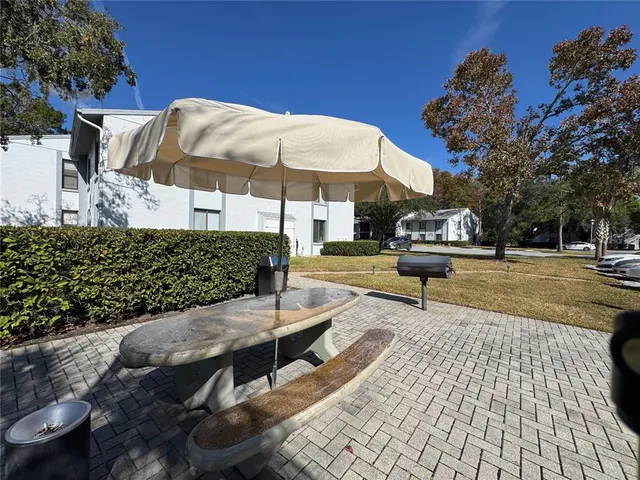 a view of outdoor space with seating