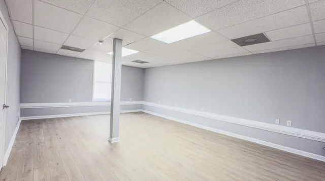 a view of a indoor garage