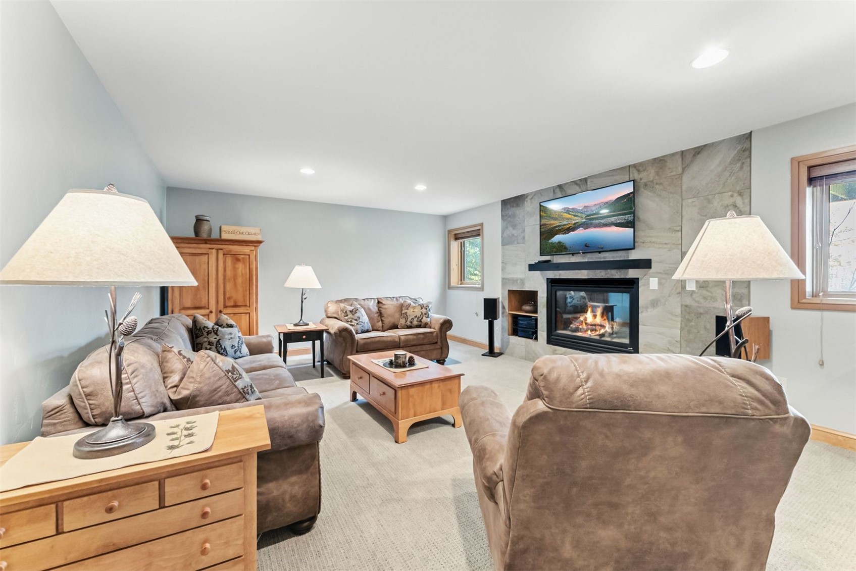 91791 Ryan Gulch Road Silverthorne, CO 80498 - Photo 17 of 48 Lower level family room