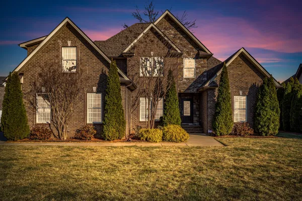 a front view of a house