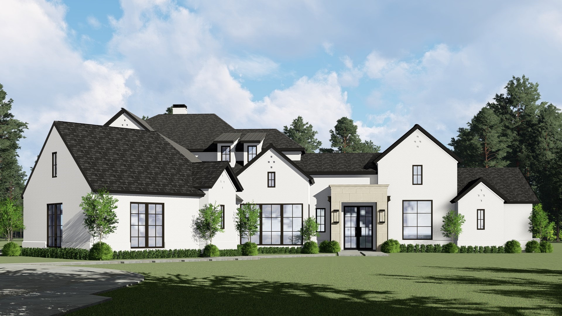 8509 Monarch Ridge Trail Montgomery, TX 77316 - Photo 2 of 10 Impressive front entry framed by stone detail and modern lighting