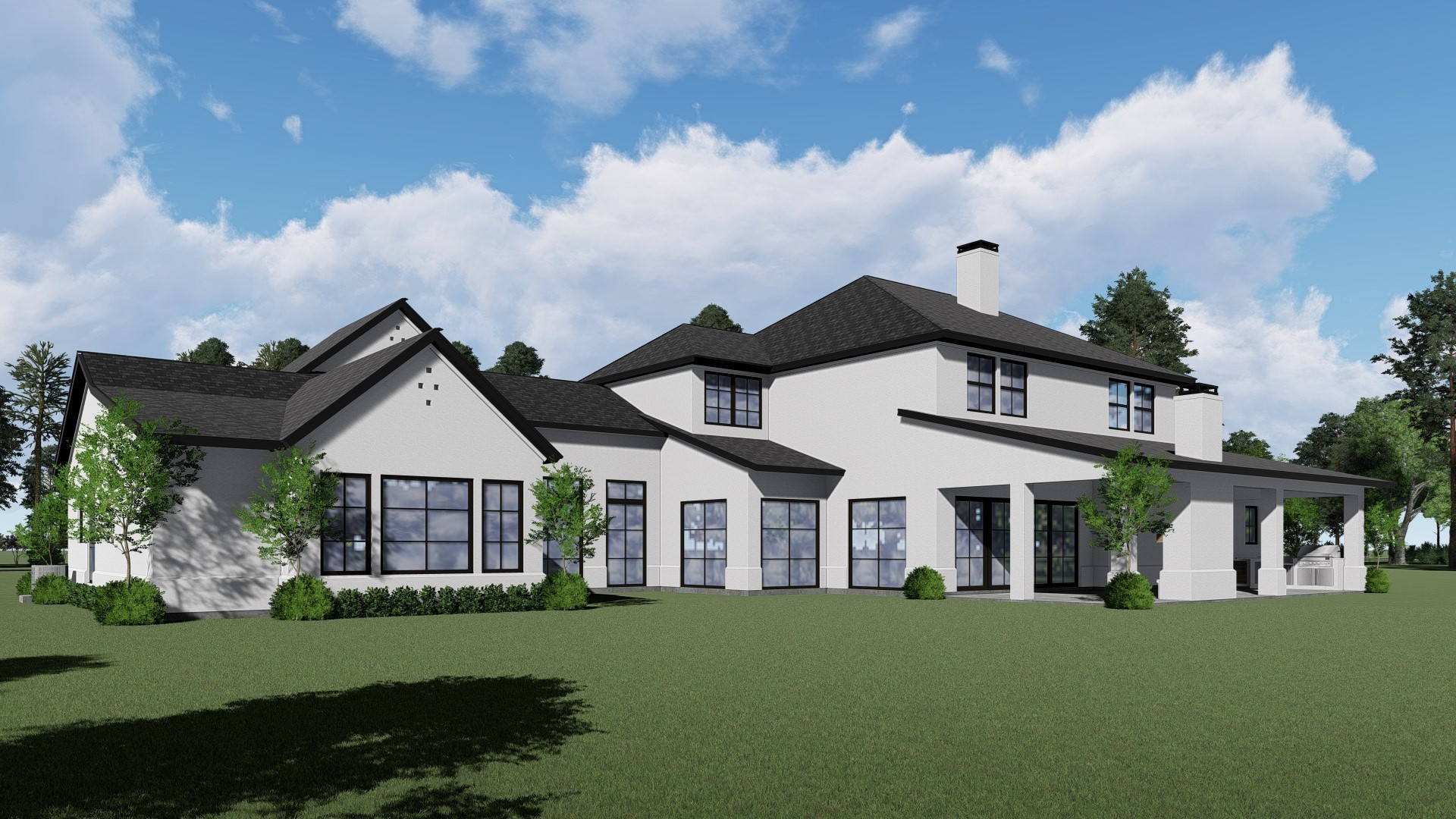 8509 Monarch Ridge Trail Montgomery, TX 77316 - Photo 5 of 10 Relax in style with a generous outdoor living space and elegant fireplace