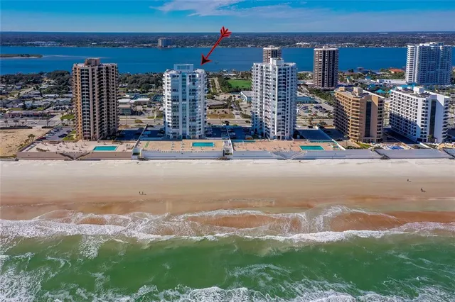 a view of a city with tall buildings