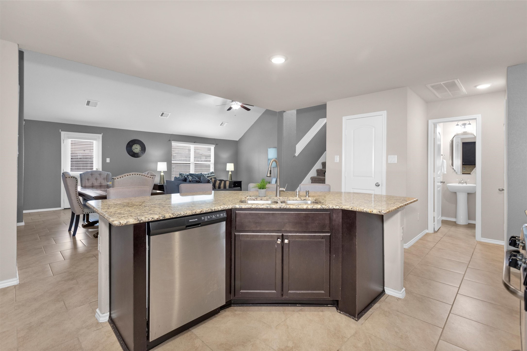 5206 Pointe Spring Crossing Spring, TX 77389 - Photo 15 of 50 Large kitchen island with a sink.