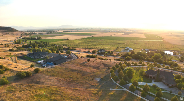 2170 East Mountain Home Road, Unit 2 Lewiston, UT 84320 - Photo 4 of 7 Aerial view of sparsely populated area with abundant farmland and a mountainous background