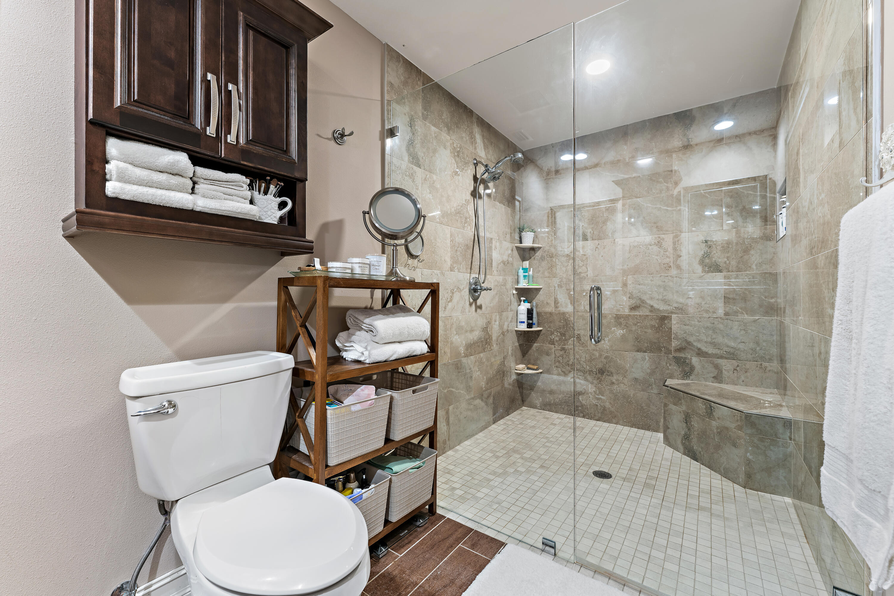 581 Southwest Timber Trail Stuart, FL 34997 - Photo 36 of 45 a bathroom with a toilet sink and shower