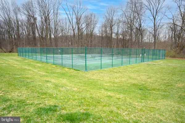 a view of a yard with a small area