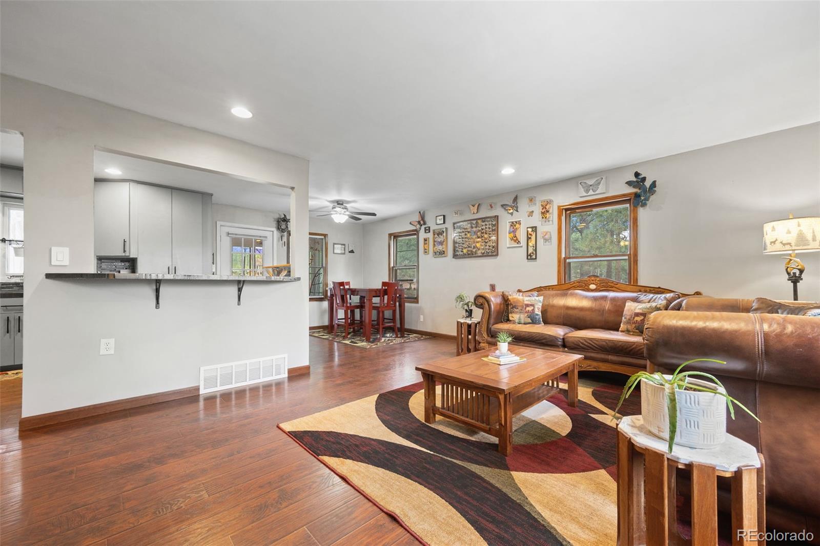 41 Yew Lane Bailey, CO 80421 - Photo 23 of 47 a living room with furniture and a wooden floor