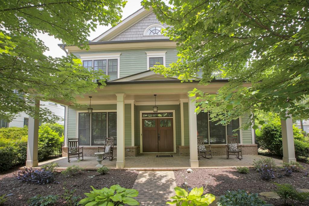 12454 Broadwell Road Milton, GA 30004 - Photo 1 of 1 Very traditional craftsman style home in Crabapple offering its own very large covered rocking chair porch!