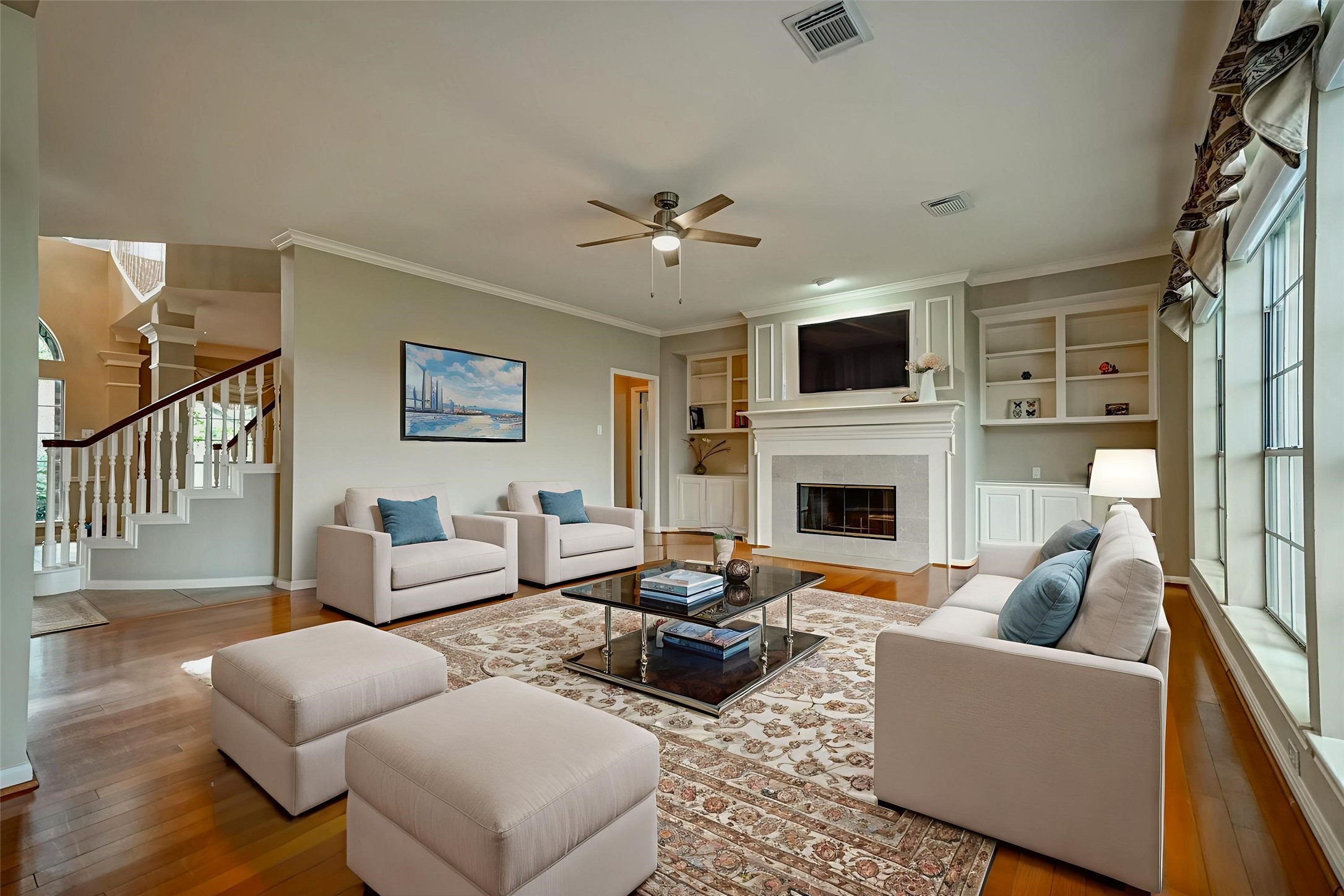 A recently updated 4-bedroom, 3.5-bathroom home in a highly sought-after neighborhood with top-rated elementary, middle, and high schools in Sugar Land.