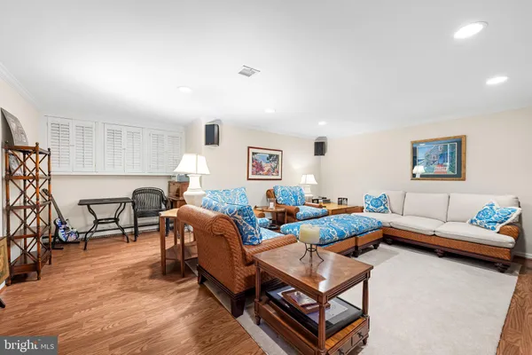 a car is parked in a garage