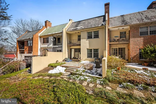 an aerial view of a swimming pool