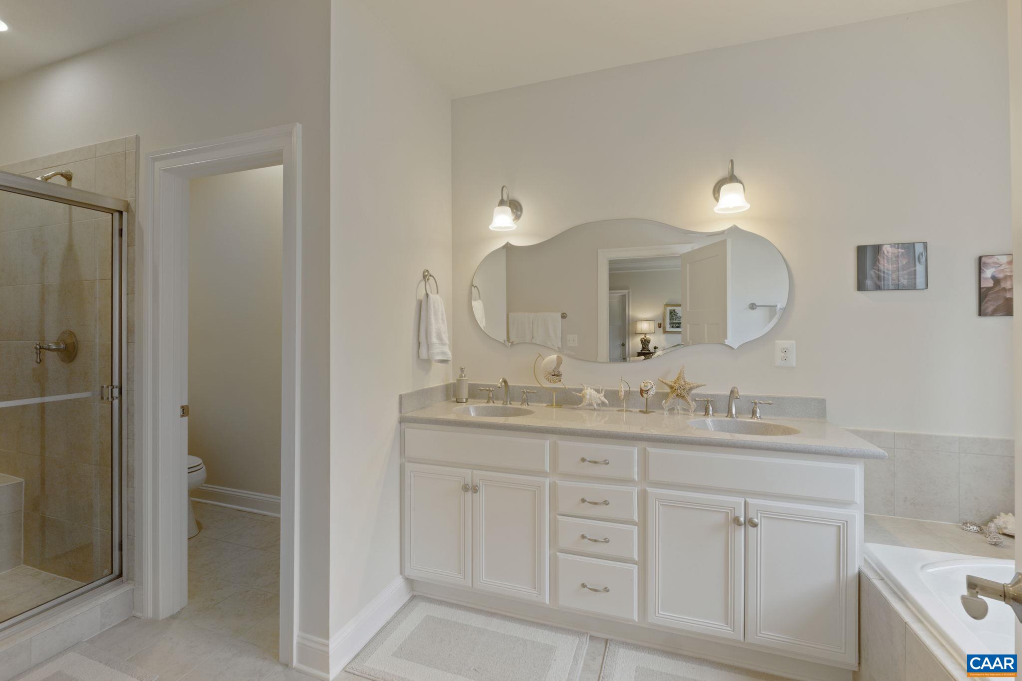 3650 Newbridge Road Keswick, VA 22947 - Photo 32 of 58 a bathroom with a granite countertop sink mirror and a toilet