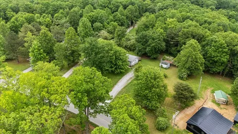 a view of a trees with a yard