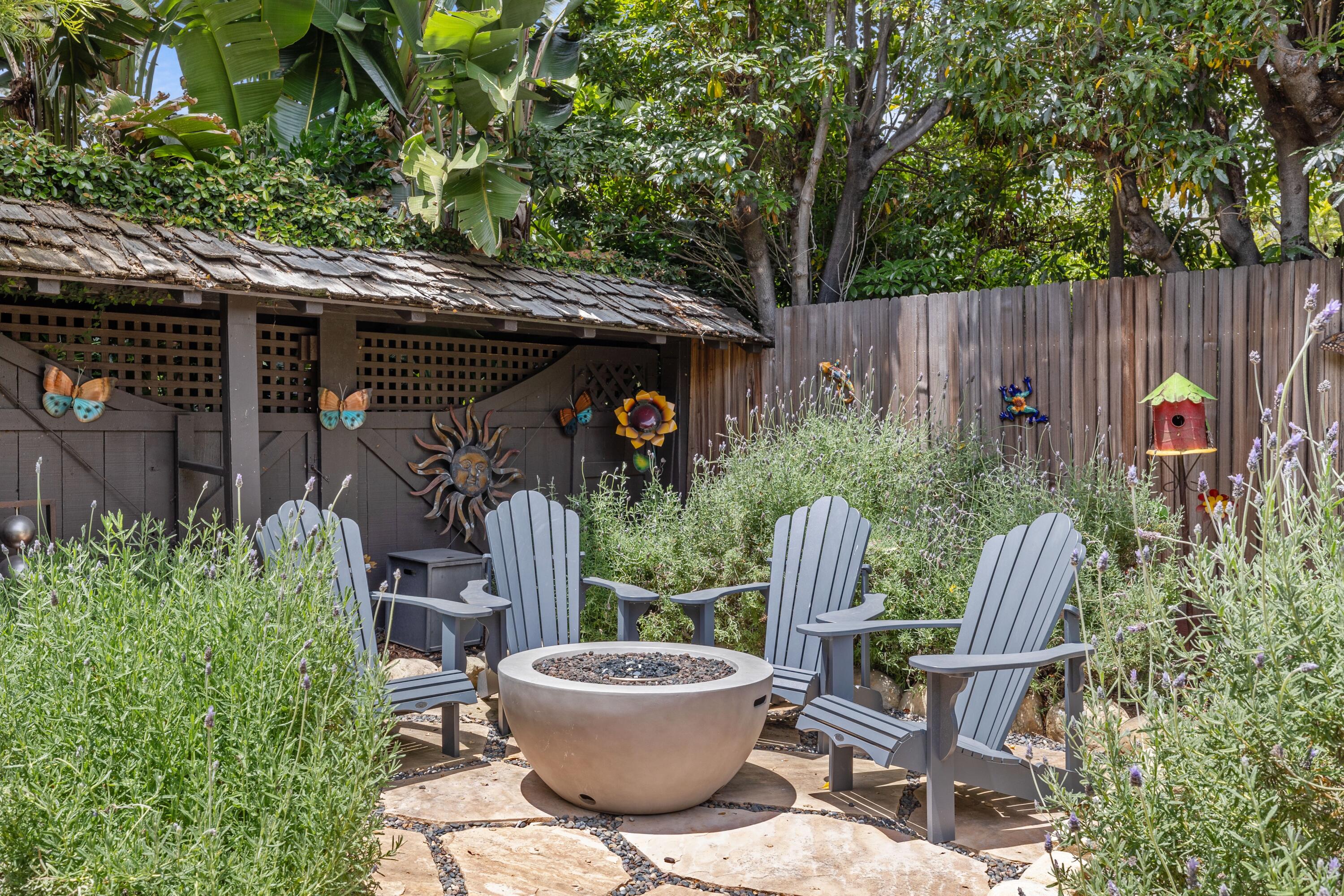 1284 Spring Road Santa Barbara, CA 93108 - Photo 19 of 33 a view of outdoor sitting area with furniture and wooden fence