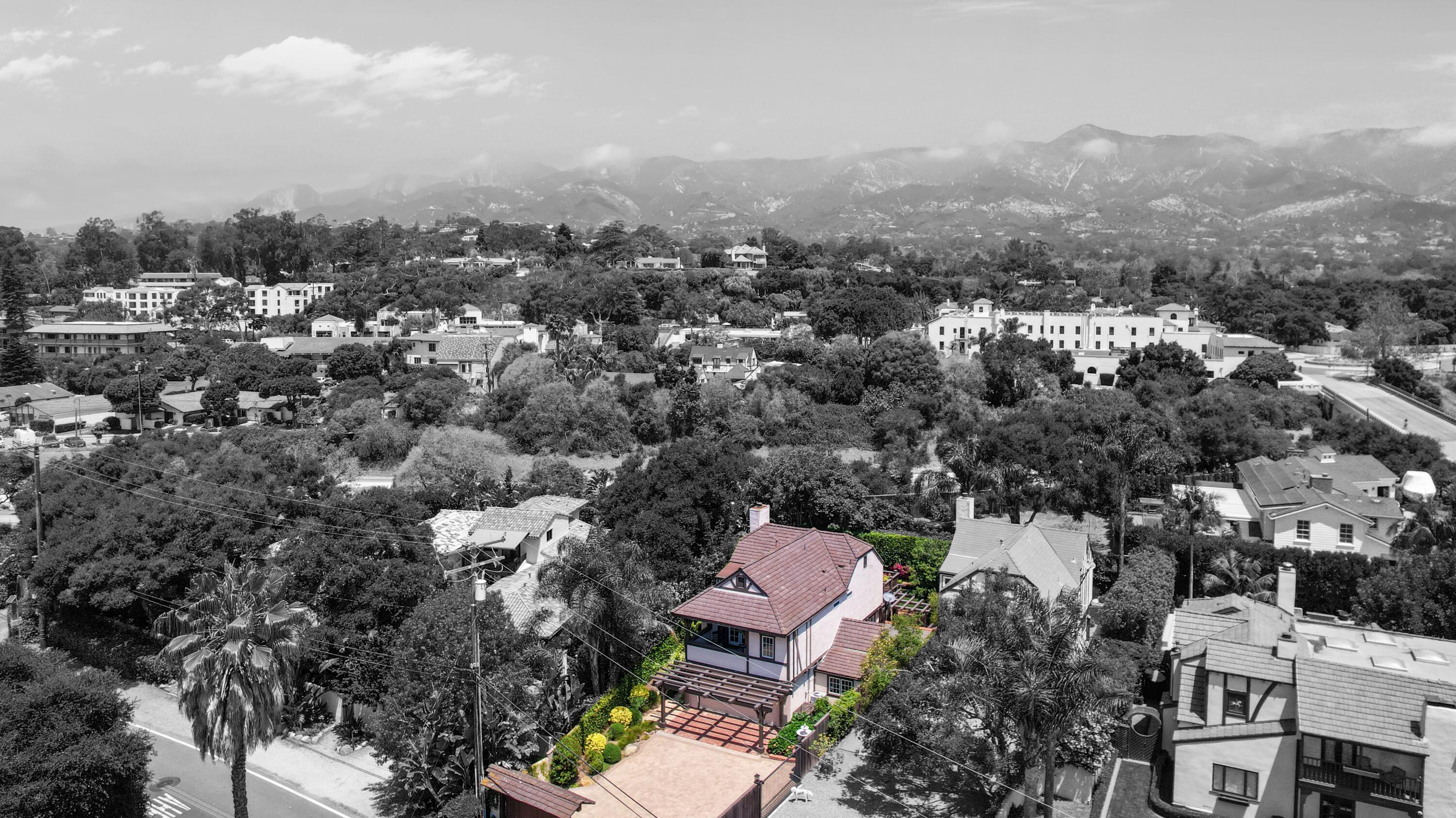 1284 Spring Road Santa Barbara, CA 93108 - Photo 29 of 33 an aerial view of a city with lots of residential buildings