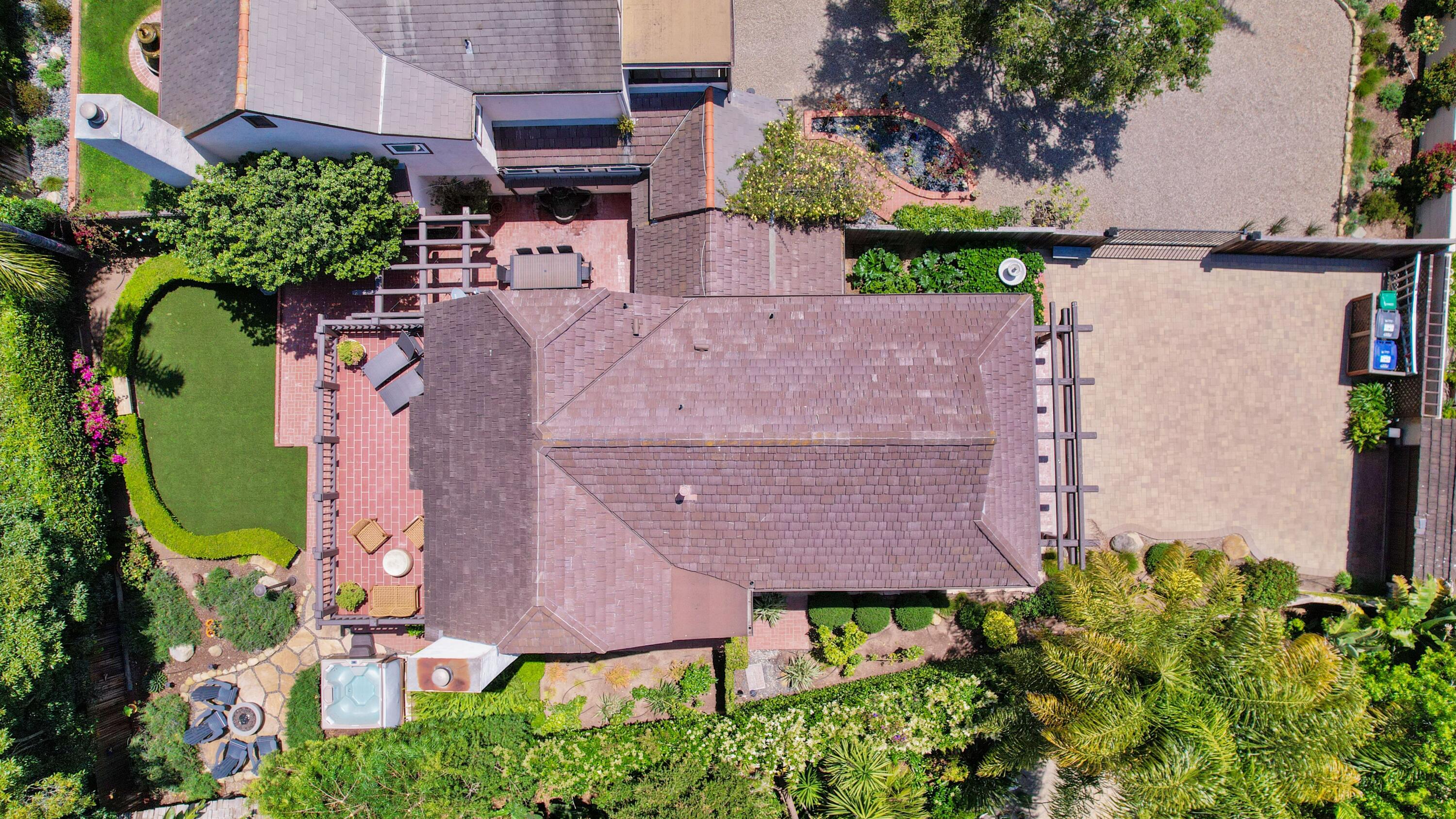 1284 Spring Road Santa Barbara, CA 93108 - Photo 32 of 33 an aerial view of a house with a garden and plants