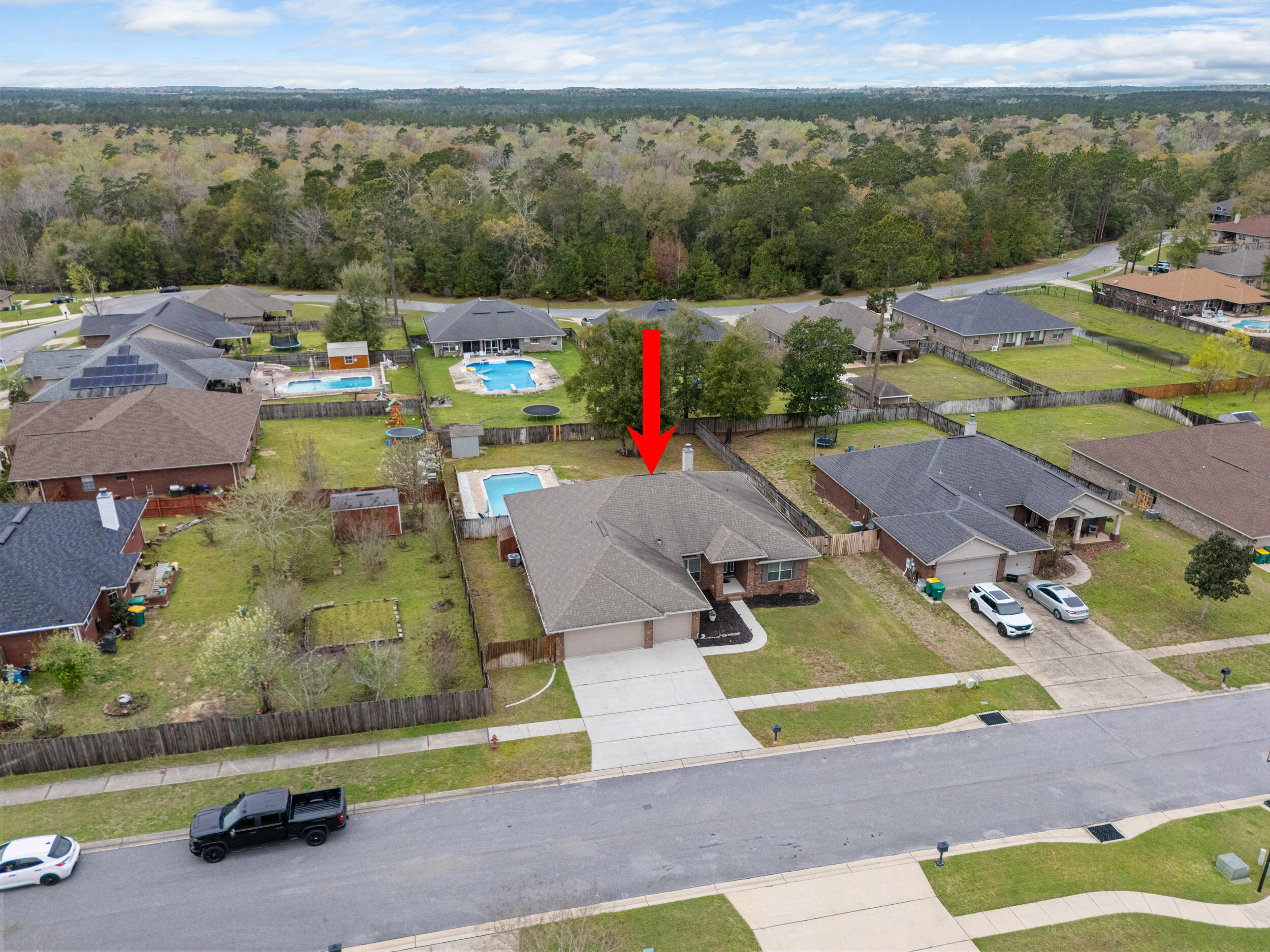 2345 Genevieve Way Crestview, FL 32536 - Photo 38 of 41 an aerial view of a house with a yard