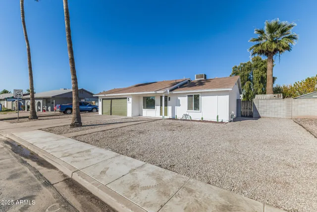 a view of a house with a patio