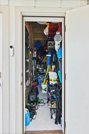 a view of storage and utility room